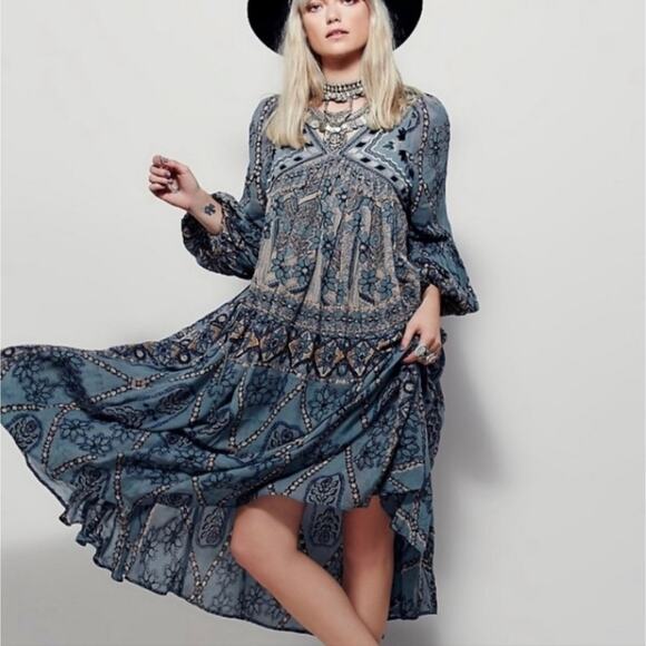 Free People Pink City Boho Dress - Picture 1 of 9